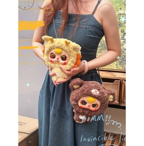 Cureplaneta Trendy Plush Storage Mystery Boxes Cute Baby Three-Big Head Zipper Bags Anime Figure Toy Surprise Blind Box Personalizzabile - Product Image 2