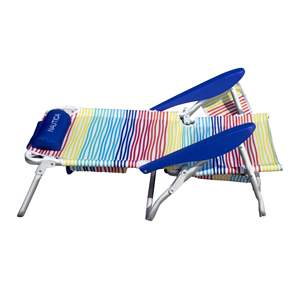 เก้าอี้ชายหาดแบบพกพาคุณภาพสูง ปรับได้ น้ำหนักเบา 5 ระดับ พร้อมกระเป๋าเป้ หมอนรองนั่งแบบมีเบาะ ที่วางแก้ว และกระเป๋าเก็บความเย็น - Product Image 6