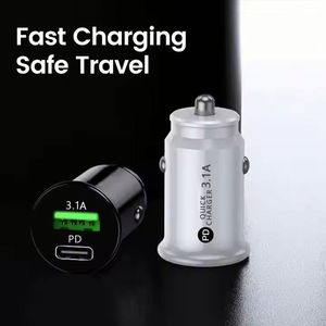 Usb Mini Car Phone Charger 3.1a Fast Charging Pd Usb c Car Charger A+c Dual Port Car Charger Adapter - Product Image 3