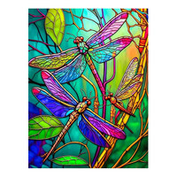 Ever Moment Peinture Diamant 5D DIY Kits complets Libellule Animaux Peinture avec Diamants Artisanat Décoratif ASF2826