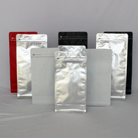 Sac à café à fond plat avec logo personnalisé, valve et fermeture éclair, impression numérique haute qualité, marque KMJbag pour l'emballage de grains de café torréfiés et moulu