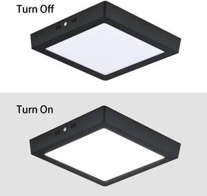 Black Shell Round Square <span class=keywords><strong>led</strong></span>_panels_lighting Lámpara de techo para baño de <span class=keywords><strong>cocina</strong></span> Lámpara de techo <span class=keywords><strong>LED</strong></span> <span class=keywords><strong>Downlight</strong></span> blanco cálido/blanco frío - Product Image 4