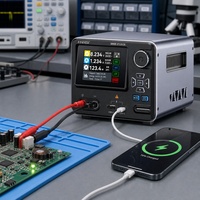 Alimentation électrique régulée DC IPS3608 FNIRSI à ondulation ultra-faible CV CC USB C 45W PD QC 8 Protections Alimentation numérique AC-DC à contrôle numérique