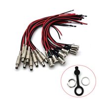 Câble de connexion DC métallique mâle + femelle 12V 5.5x2.1mm 5.5*2.5mm, prise jack et cordon d'alimentation DC en métal