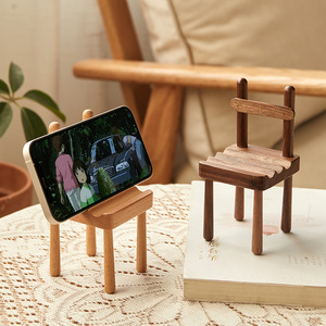 Soporte de madera personalizado para teléfono, soporte creativo para teléfono, base de escritorio para teléfono, logotipo grabable con láser. - Product Image 4