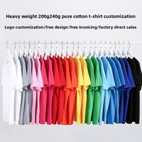 T-shirts unisexes personnalisés en coton uni à col ras du cou pour uniformes de travail, avec logos imprimés et broderies, coupe ample et épaules tombantes
