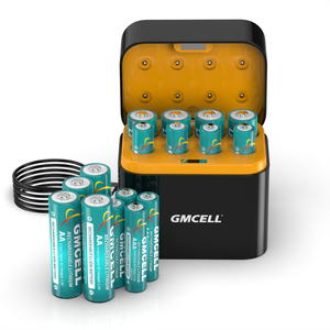 GMCELL 2A AA & AAA 1.<b>5V</b> Li-ion Battery Charger Box USB-C 15W 8 Slot AA Rechargeable AA Batteries - Product Image 1