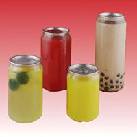 Bouteilles de jus en plastique transparent PET, boîtes de conserve de qualité alimentaire avec couvercles, capacité de 16 oz pour le thé, les bonbons, les boissons