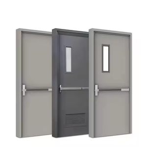 Porte ignifuge en acier isolée à double passage ouvert pour centre commercial et atelier <span class=keywords><strong>Verre</strong></span> peint pour application hospitalière - Product Image 4