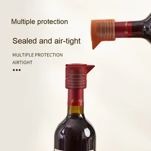 Tapón de Rosca de Plástico Rojo de 3.8cm de Diámetro para Botellas de Vino, Sellador Reutilizable para Bebidas - Product Image 4