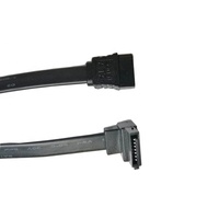 Kabel Data PVC Sudut Kanan 7-Pin Betina HJX untuk 3.0 6.0 Gbps untuk SSD 2.5''/HDD 3.5'' Hitam Panjang 170mm Tersedia