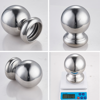 Accessoires de main courante modernes UNIK en acier inoxydable 304/316 – Embout de poteau en forme de boule avec finition miroir/satinée/dorée/noire