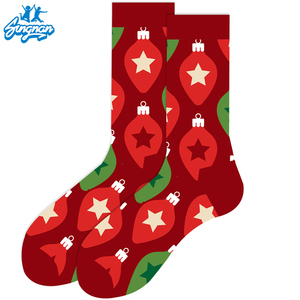 Vente en gros de chaussettes <span class=keywords><strong>fantaisie</strong></span> en coton habillées à la mode colorées et amusantes personnalisées Chaussettes de Noël pour père noël et femmes - Product Image 4
