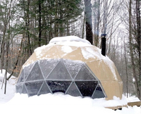 Dôme d'hiver abri maison 6m 8m 10m salle de bains de luxe fenêtre en verre lucarne étoile hôtel Igloo dôme géodesique