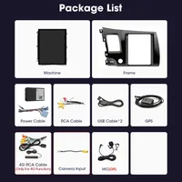 Autoradio 9,7 pouces pour Honda Civic 8 2005-2012, Apple CarPlay, Android Auto, écran tactile, lecteur multimédia, GPS, navigation, 2DIN