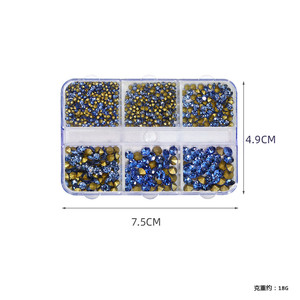 ร้อนขาย6กริดชี้กลับเงาผสมขนาด AB แก้วเพชรคริสตัลหิน3D เล็บ Rhinestones - Product Image 5