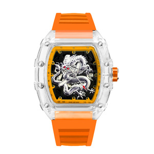 Reloj de pulsera de cuarzo a la moda ZIDO, Reloj impermeable informal de moda de lujo, reloj luminoso con fecha, correa de silicona ahuecada, Reloj para hombre - Product Image 3