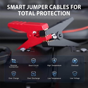 Máy bơm hơi ô tô 12V mới bán buôn năm 2025 với đèn LED khẩn cấp, máy khởi động bình ắc quy di động 8000mAh, bơm lốp - Product Image 3