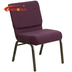 Modern Design Best Worship Chairs Padded Upholstery Arm Metal Rack Catholic Church Chairs Kneelers