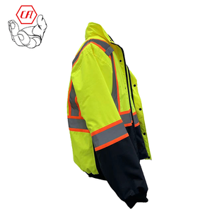 Veste bomber haute visibilité pour <span class=keywords><strong>homme</strong></span>, 4 en 1, veste de sécurité réfléchissante, vêtements réfléchissants, vente chaude - Product Image 6