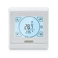 Programación semanal Calefacción Controlador de calefacción por suelo radiante digital E91 Pantalla táctil Termostato Controlador de temperatura
