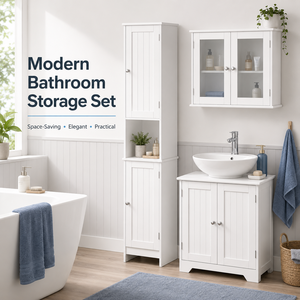 2023 Luxury Wood American Shallow Narrow <strong>Bathroom</strong> Furniture <strong>Thin</strong> Tall Shelf Storage <strong>Cabinet</strong> for <strong>Bathroom</strong> with Ample Storage - Product Image 3