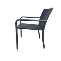Fauteuil de jardin en rotin tressé moderne de qualité supérieure, imperméable, KD, pour intérieur/extérieur, balcon, toutes saisons