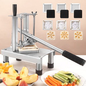 Machine à couper les chips de pommes de terre, trancheuse manuelle en acier inoxydable, <span class=keywords><strong>coupe</strong></span>-<span class=keywords><strong>frites</strong></span> - Product Image 1