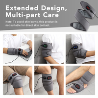 Sabuk Pijat Berpemanas dengan Timer Pintar, Terapi Kompres Panas untuk Pergelangan Tangan, Siku, Lutut, Pergelangan Kaki, Kaki, dan Tangan