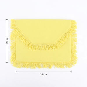 Bolsa de mano de lona estilo sobre con borlas portátil personalizada al por mayor, organizador de almacenamiento de viaje de uso diario a la moda para mujer - Product Image 6