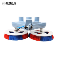 Brosse de nettoyage solaire Brosse rotative à eau Brosse rotative à pression d'eau