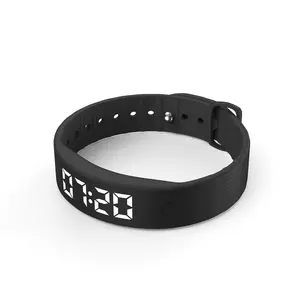 Wasser beständiges Werbe geschenk Benutzer definiertes Logo Sport armband Fitness Tracker Vibrierende Wecker uhr