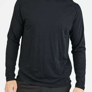 T-shirt Raglan à manches longues personnalisé pour homme, polyester/coton, vêtements de sport de haute qualité, été, séchage rapide, respirant, coupe ajustée - Product Image 2