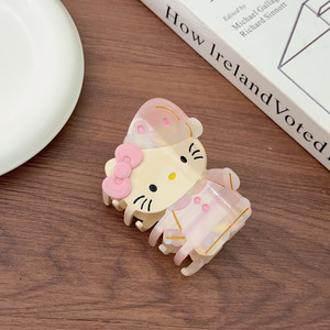 Fermagli per capelli in acetato con gatto KT, graziosi fermagli laterali a cartone animato, <span class=keywords><strong>accessori</strong></span> <span class=keywords><strong>Hello</strong></span> <span class=keywords><strong>Kitty</strong></span> - Product Image 3