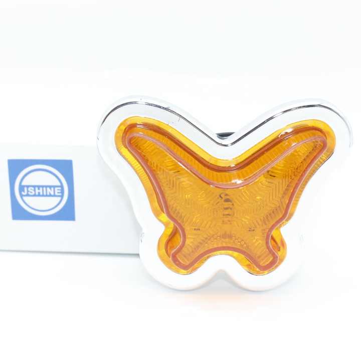 Orange/white Led Butterfly Shape Side Marker Indicators Truck Lights