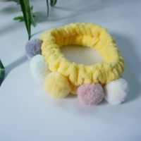 Bandeau en peluche coréen tendance, mignon, pour le maquillage, le lavage du visage et les masques faciaux