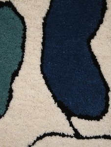 Tapis en laine de Nouvelle-Zélande de ferme moderne fait à la main Design vache haut pour les zones à fort trafic Rectangle 90X150 cm Tapis de salon - Product Image 4