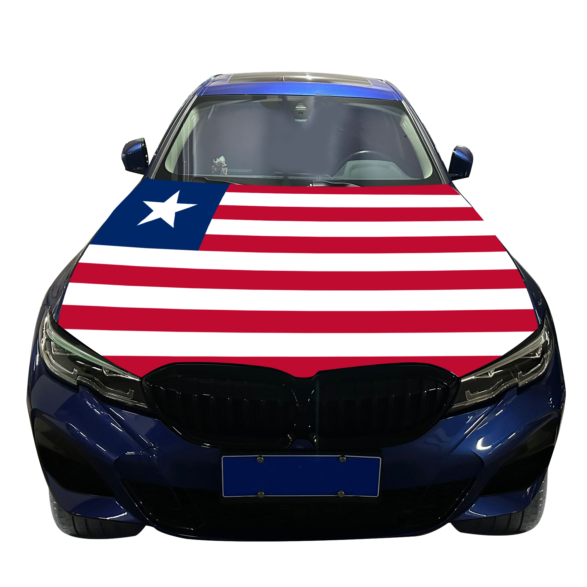 Wismoutput Jamaican Palm Tree Car Hood Cover Wrap Auto Hood Protector