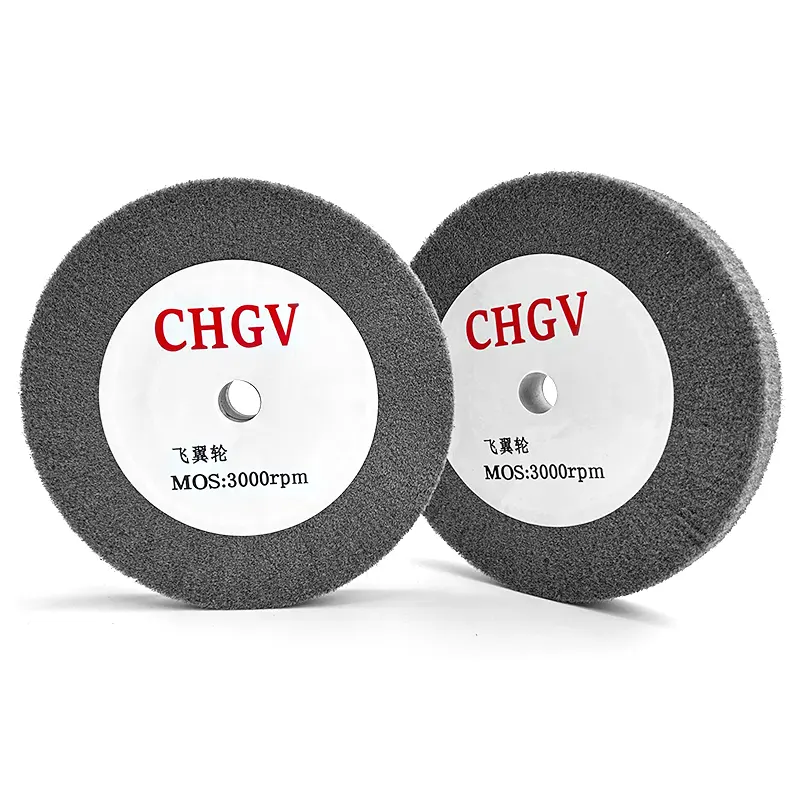 Abrasive Tools Grey Non Woven Flap Wheels for Metal Stainless Steel Polishing Grinding