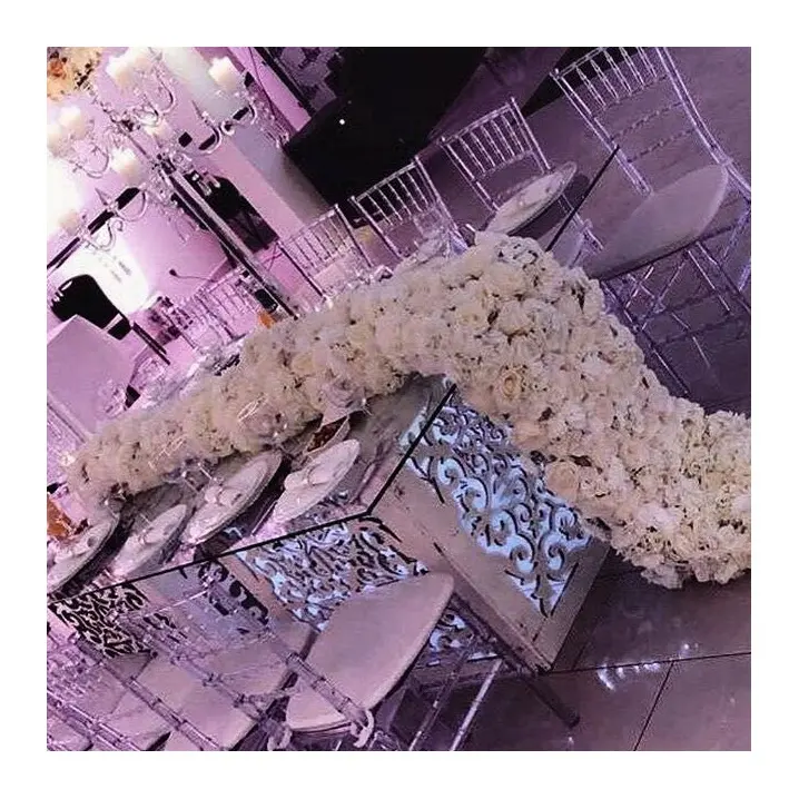 LFB529 2m luxury cream white wedding table flower / hot sale party decoration flower flowers for wedding decoration stage