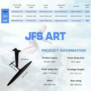 ART 1401 บอร์ดฟอยล์คาร์บอนพลังสูง 1611 ตารางเซนติเมตร ปีกยาวพิเศษ ปีกหน้า/ปีกหลัง/ลำตัว/เสา/ฐาน/สกรู/กระเป๋าใส่ไฮโดรฟอยล์ - Product Image 5