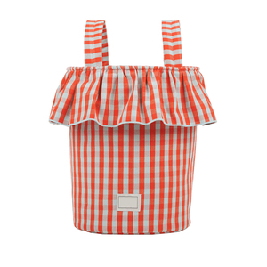 Sac <span class=keywords><strong>de</strong></span> voyage pliable à volants à carreaux pour maman, sac <span class=keywords><strong>de</strong></span> rangement portable à double poignée pour couches et articles <span class=keywords><strong>de</strong></span> puériculture - Product Image 2