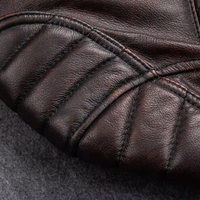 Blouson en cuir épais pour homme 2026, fermeture éclair frontale, manches longues, coupe décontractée et épurée