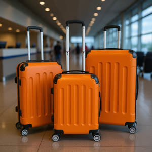 Valise à roulettes en ABS orange 20 24 28 pouces avec serrure TSA, bagage unisexe - Product Image 2