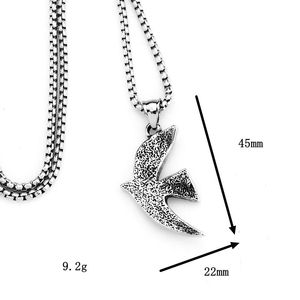 Colgante de paloma de la paz de acero inoxidable, collar minimalista para hombres y mujeres, regalo, joyería, accesorio de moda - Product Image 5