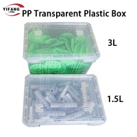 Mini boîte en plastique transparente avec couvercle boîte de rangement rectangulaire emballage boîte de produit en plastique PP