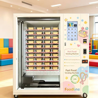 Distributeur automatique de nourriture chaude en acier inoxydable commercial avec écran tactile intelligent et paiement