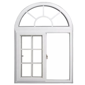 Finestre ad Arco in PVC Moderne con Griglia e Design ad Arco, Finestra Scorrevole a Doppio Vetro - Product Image 2