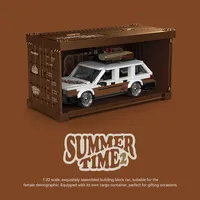 PB PB8824 Nueva ciudad creativa Camping Car Back Future Time Machine Car Model MK2 Ladrillos Juguetes para niños Regalos Juegos de bloques de construcción