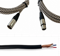 Câble de microphone XLR mâle-femelle OEM RH-X008 avec blindage spiralé, gaine en PVC, conducteur en cuivre sans oxygène